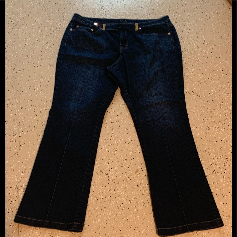 Platinum Edge Bootcut Jeans Size 18w Medium/Dark